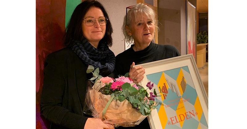 Leder i hovedutvalg for kultur, May Britt Lagesen og Siri Gellein, daglig leder i Stiftelsen Elden. Foto: Jorunn Lilleslett