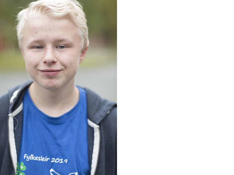 Foto: Ronny Danielsen Portrettbilde av en gutt på klimaverksted. Foto: Ronny Danielsen