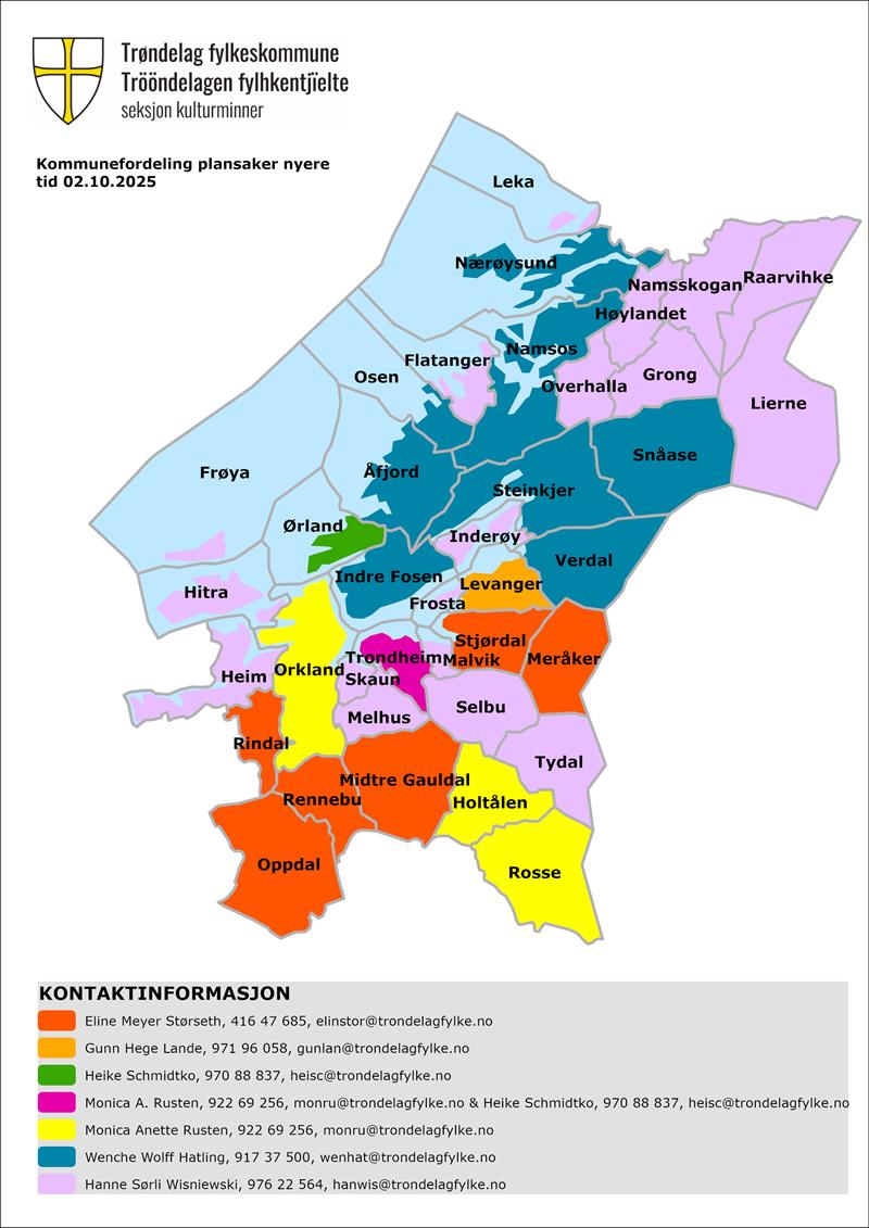 Kart over plankommunefordeling