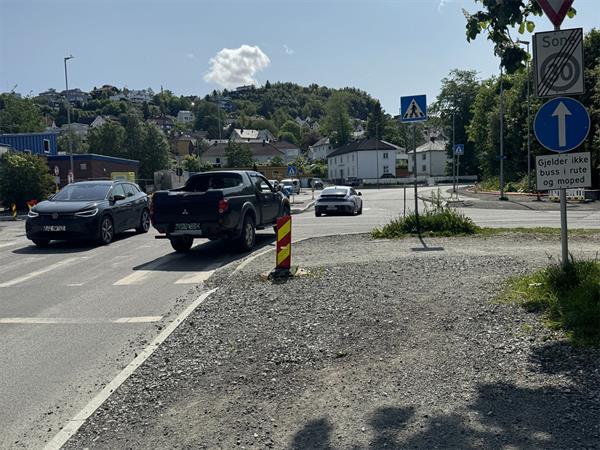Ulovlig kjøring i Innherredsveien. Bilde