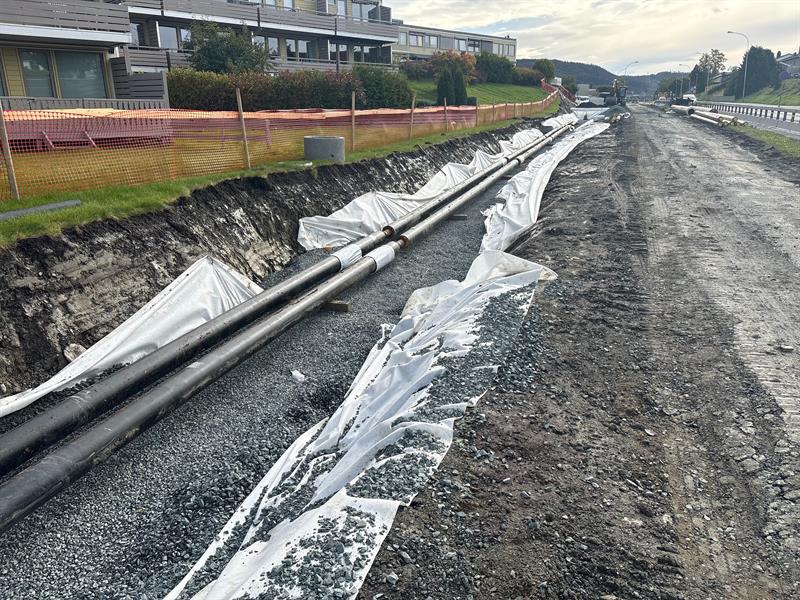 Bildet viser fjernvarmen ved Utleirtunet.
